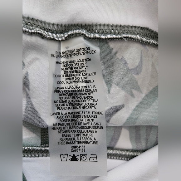 Calvin Klein Performance Wick Tropical Bird Print Leggings B&W Blue Size S/P/CH - Picture 6 of 13